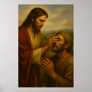Poster L'affiche d'art mural de Jesus And The Blind Man™