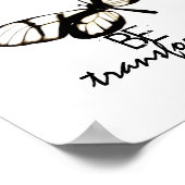 Poster l'affiche d'art papillon inspirant être transformé (Coin)