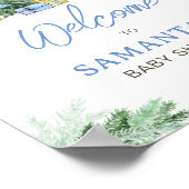 Poster L'Affiche de bienvenue du Baby shower extérieur fr (Coin)