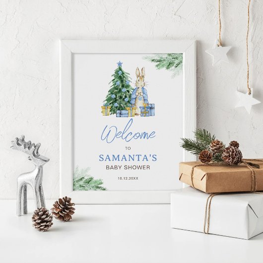 Poster L'Affiche de bienvenue du Baby shower extérieur fr