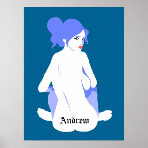 Poster L'affiche de bruit de pas des hommes personnalisés