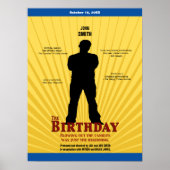 Poster L'affiche de cinéma d'anniversaire (Garçon) (Devant)