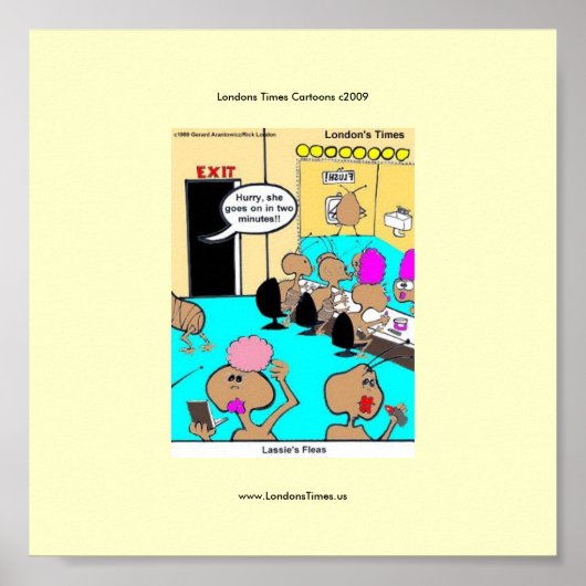 Poster L'affiche de dessin animé drôle des puces de Lassi (Devant)