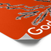 Poster L'affiche de Dieu est amour orange (Coin)