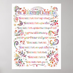 Poster L'affiche de Dix commandements