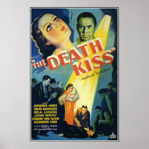 Poster L'affiche de film vintage d'horreur de baiser de