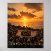 L'affiche de la danse Kecak d'Uluwatu