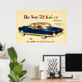 Poster L'affiche de la nouvelle voiture 52 Kaiser Car 3 (Bureau à domicile)