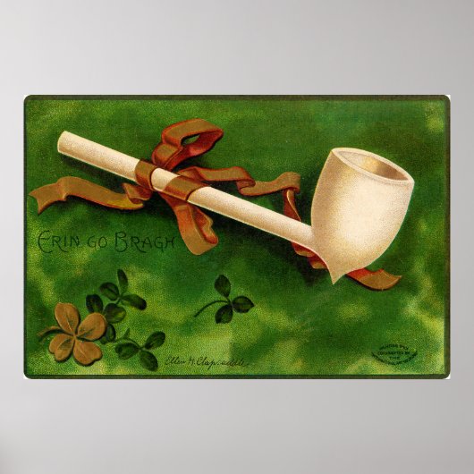 Poster L'affiche de la Saint-Patrick avec pipe irlandaise (Devant)