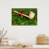 Poster L'affiche de la Saint-Patrick avec pipe irlandaise (Cuisine)