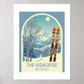 Poster L'affiche de la station de ski The Highlands Michi (Devant)