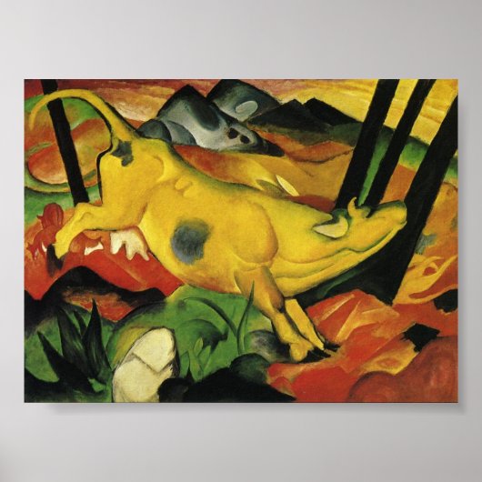 Poster L'affiche de la vache jaune (Devant)