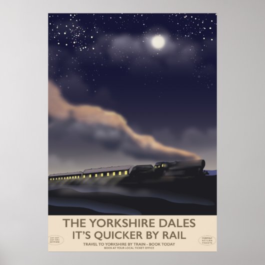 Poster L'affiche de la Yorkshire Dales Railway (Devant)