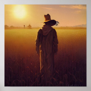Poster L'affiche de l'Art numérique Lone Scarecrow