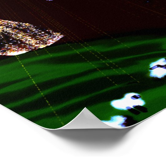 Poster L'affiche de Noël avec l'écriture (Coin)