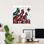 Poster L'affiche de Noël des sages (Bureau à domicile)