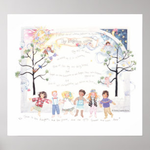 Poster L'affiche de prière du Seigneur