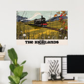Poster L'affiche de voyage dans les Highlands d'Écosse (Bureau à domicile)