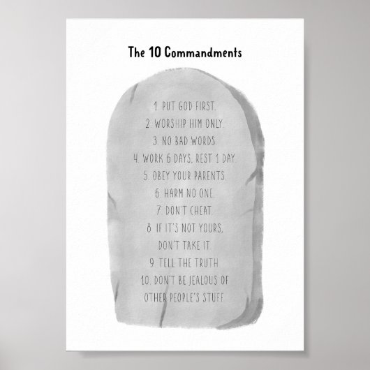 Poster L'affiche des 10 commandements (Devant)