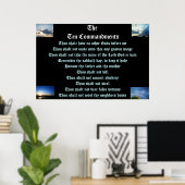 Poster L'affiche des dix COMMANDEMENTS (Bureau à domicile)