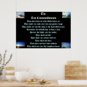 Poster L'affiche des dix COMMANDEMENTS (Cuisine)