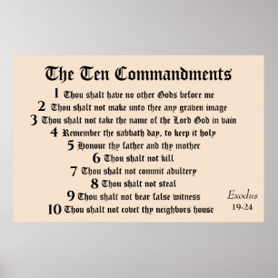 Poster L'affiche des dix COMMANDEMENTS
