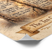 Poster L'affiche des Dix Commandements - Tablette de pier (Coin)