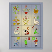 Poster L'affiche des douze jours de Noël (Devant)