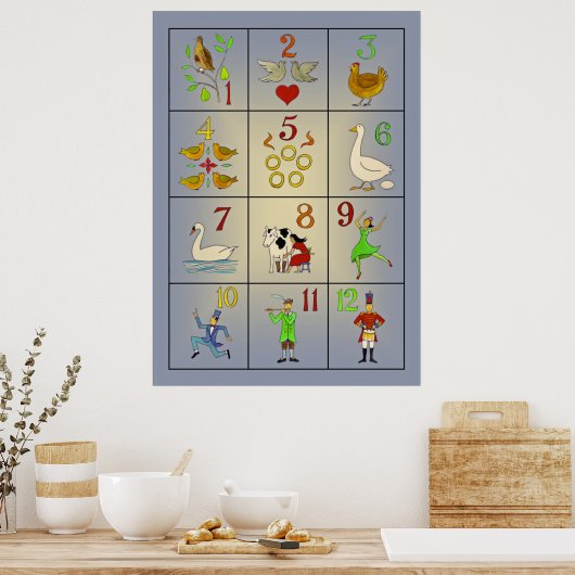 Poster L'affiche des douze jours de Noël (Cuisine)