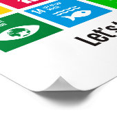 Poster L'affiche des objectifs mondiaux (Coin)