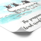 Poster L'affiche des pingouins et du mur du nuage (Coin)