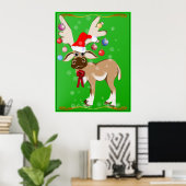 Poster L'affiche des rennes de Noël (Bureau à domicile)