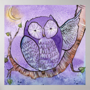 Poster L'affiche du hibou pourpre