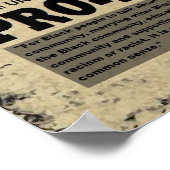 POSTER L'AFFICHE DU JOURNAL DE LA RUE DE MUR NOIR (Coin)