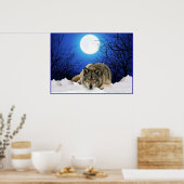 Poster L'affiche du loup de l'observateur (Cuisine)
