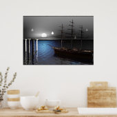 Poster L'affiche du navire et de la lune (Cuisine)