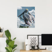 Poster L'affiche du pélican dansant (Bureau à domicile)