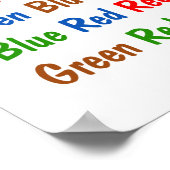 Poster L'affiche du test de Stroop (Coin)