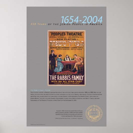 Poster L'affiche du théâtre familial du rabbin (Devant)