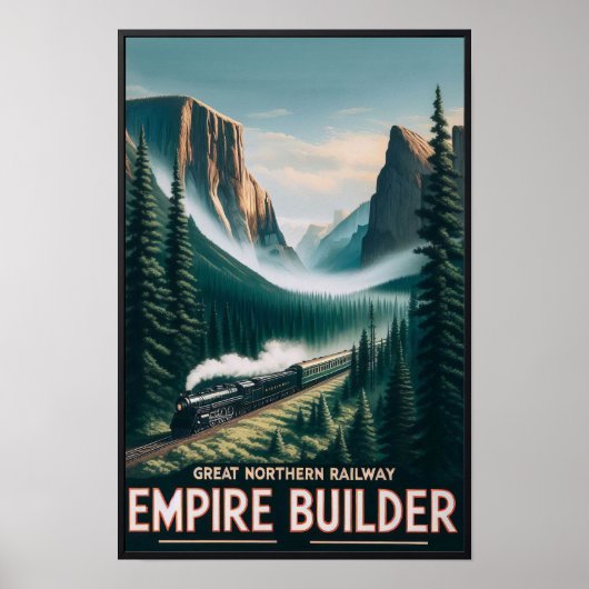 Poster L'affiche du train Vintage Empire Builder (Devant)