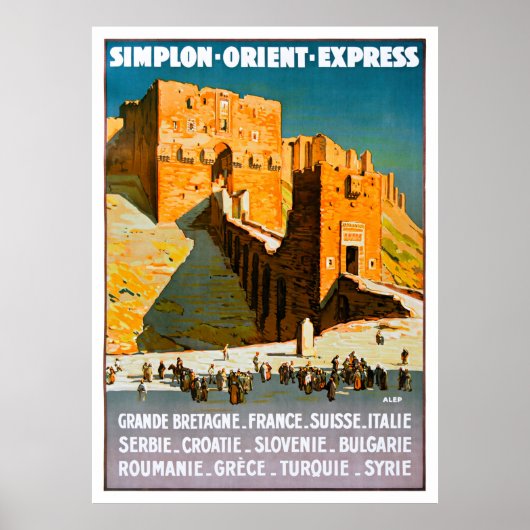 Poster L'affiche du Vintage voyage syrien restaurée (Devant)