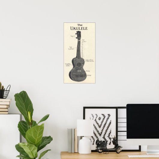 Poster L'affiche d'Ukulele (Bureau à domicile)