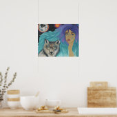 Poster L'affiche d'une fille et son loup (Cuisine)