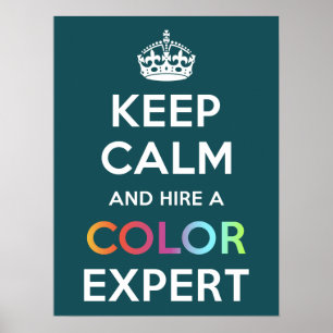 Poster L'affiche gardent le calme et engagent un expert
