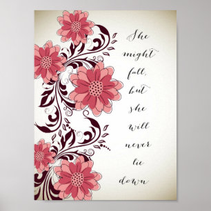 Poster L'affiche inspirée de citation - ne se couchera