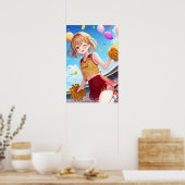 Poster L'affiche joyeuse de la pom-pom girl (Cuisine)