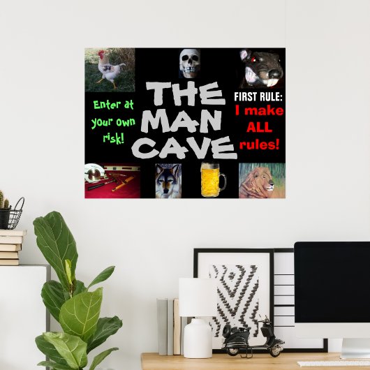 Poster L'affiche MAN CAVE (Bureau à domicile)