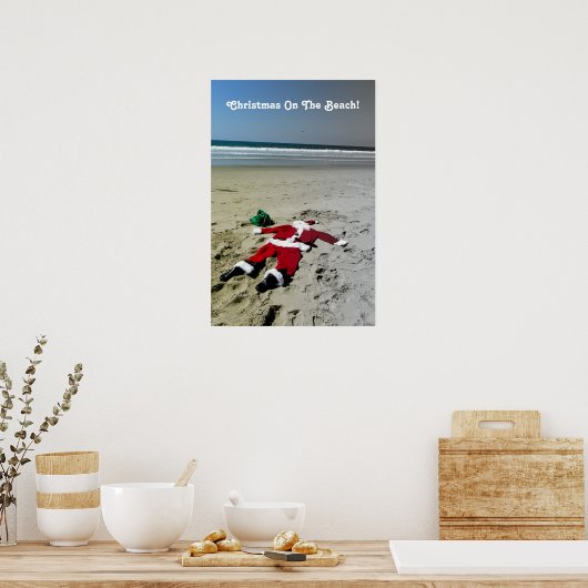 Poster L'Affiche Noël Sur La Plage ! (Cuisine)