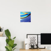 Poster L'affiche Oiseau et Vague (Bureau à domicile)