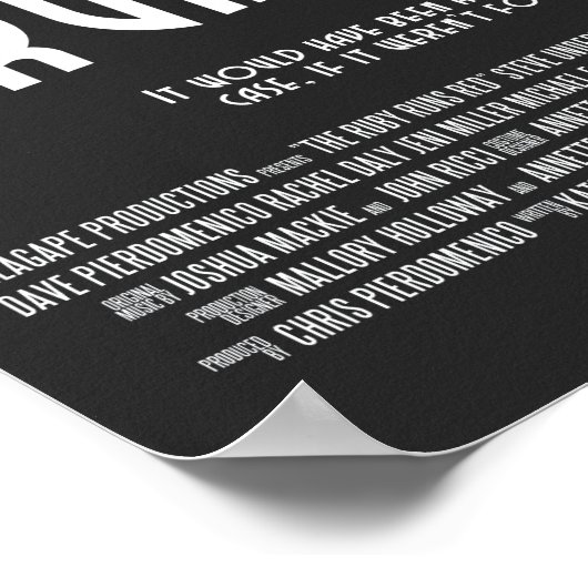 Poster L'affiche rouge Ruby Runs - 11x17" (Coin)